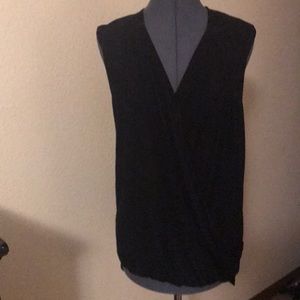 Black faux wrap bubble tank